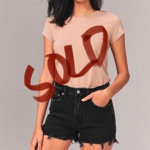 ABERCROMBIE & FITCH Black High Rise Shorts Size 30